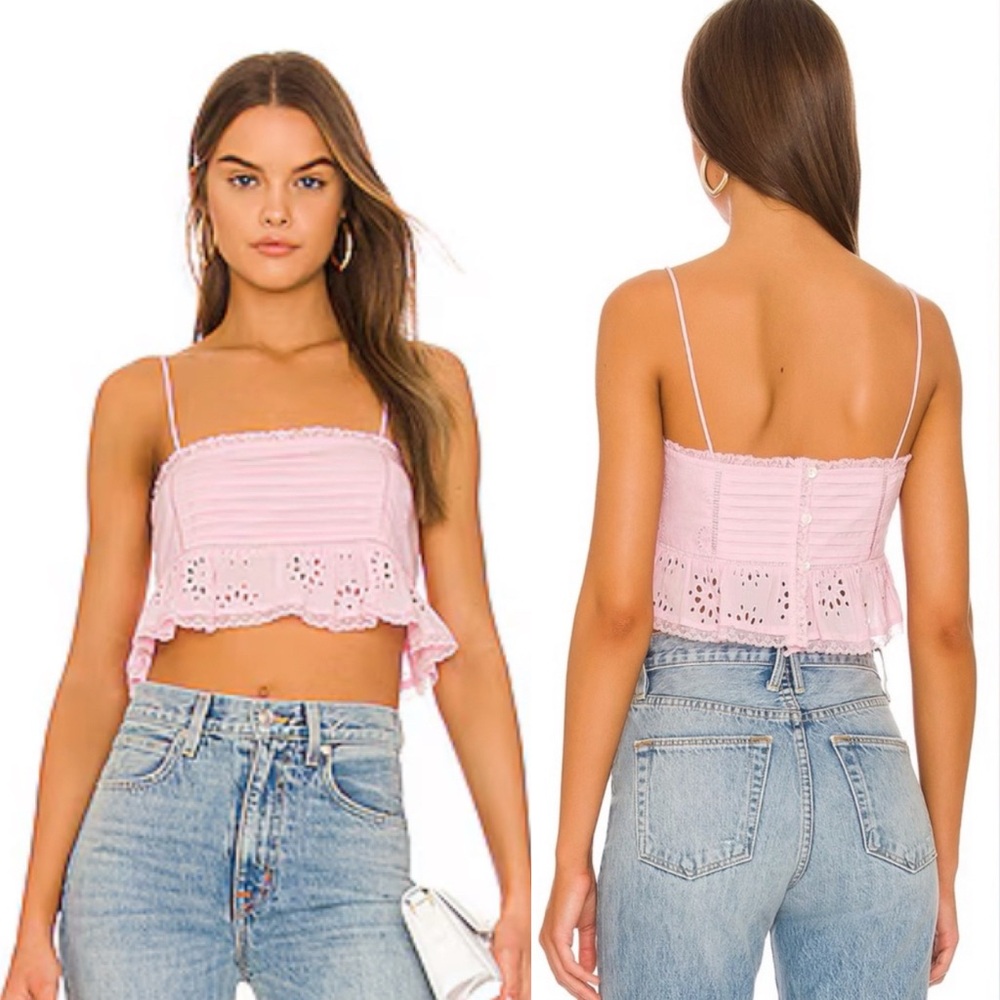 Tularosa X Revolve Genevieve Top in Peony Pink